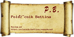 Polácsik Bettina névjegykártya